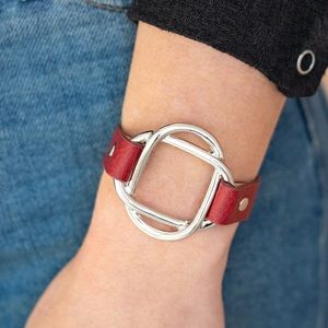 Rustic Red Leather Bracelet NWT